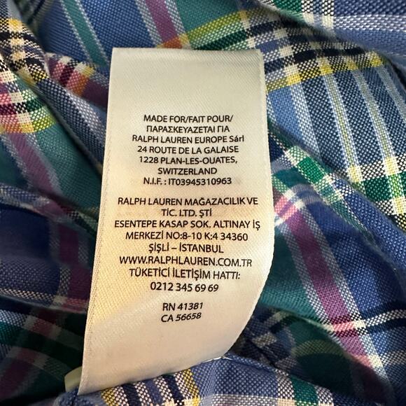 Ralph Lauren Men's XL Plaid Button Down Shirt Classic Fit Flesh Pony Preppy - Picture 6 of 7